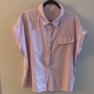 Pink Button-Up Short Sleeve Shirt